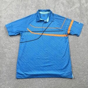 Slazenger Men's Golf Polo Shirt Size Medium Blue Orange